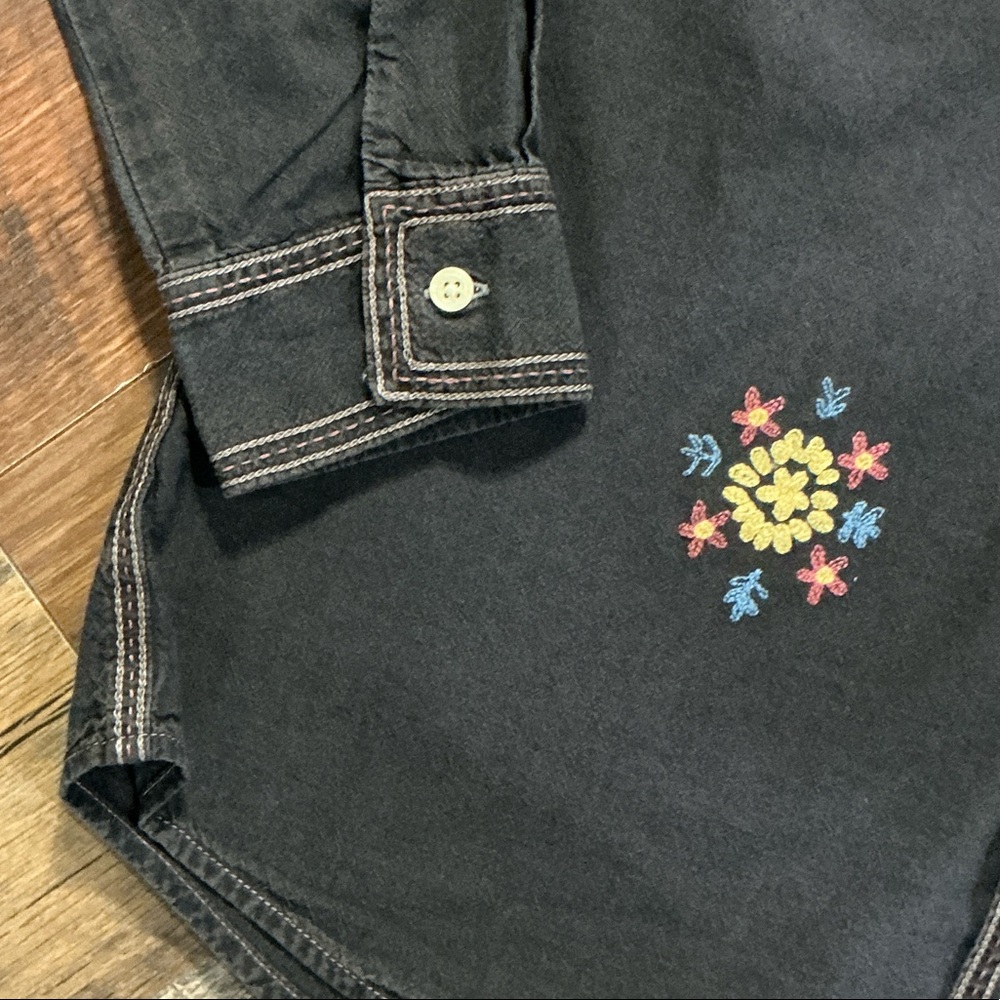 Levi's Vintage Clothing (LVC) Rockers Chambray Embroidered Western Shirt - M - Picture 5 of 10